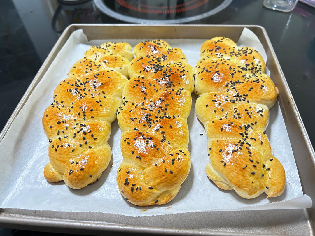 酸奶辫子面包（一次发酵）