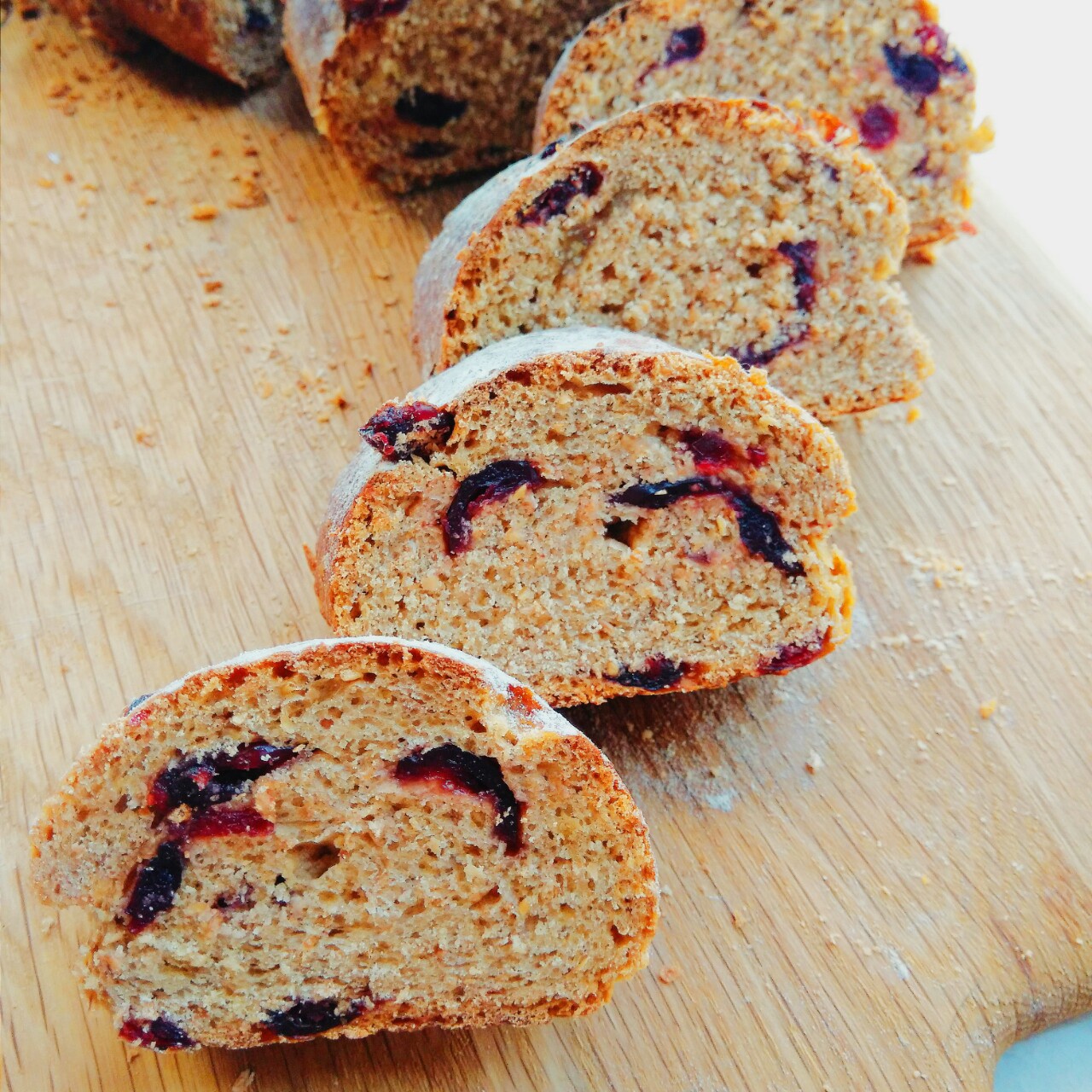 蔓越莓全麦黑糖面包