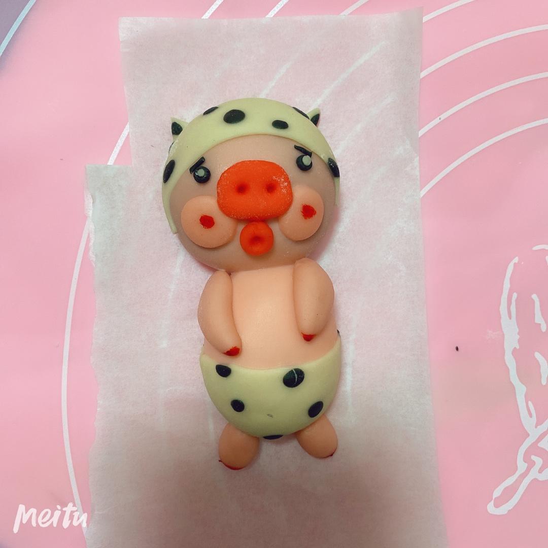 可爱造型馒头 - 小奶猪宝宝也要准备上学去啦～🐷🎒