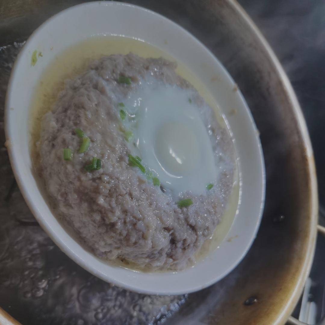 简单又好吃的肉饼蒸蛋