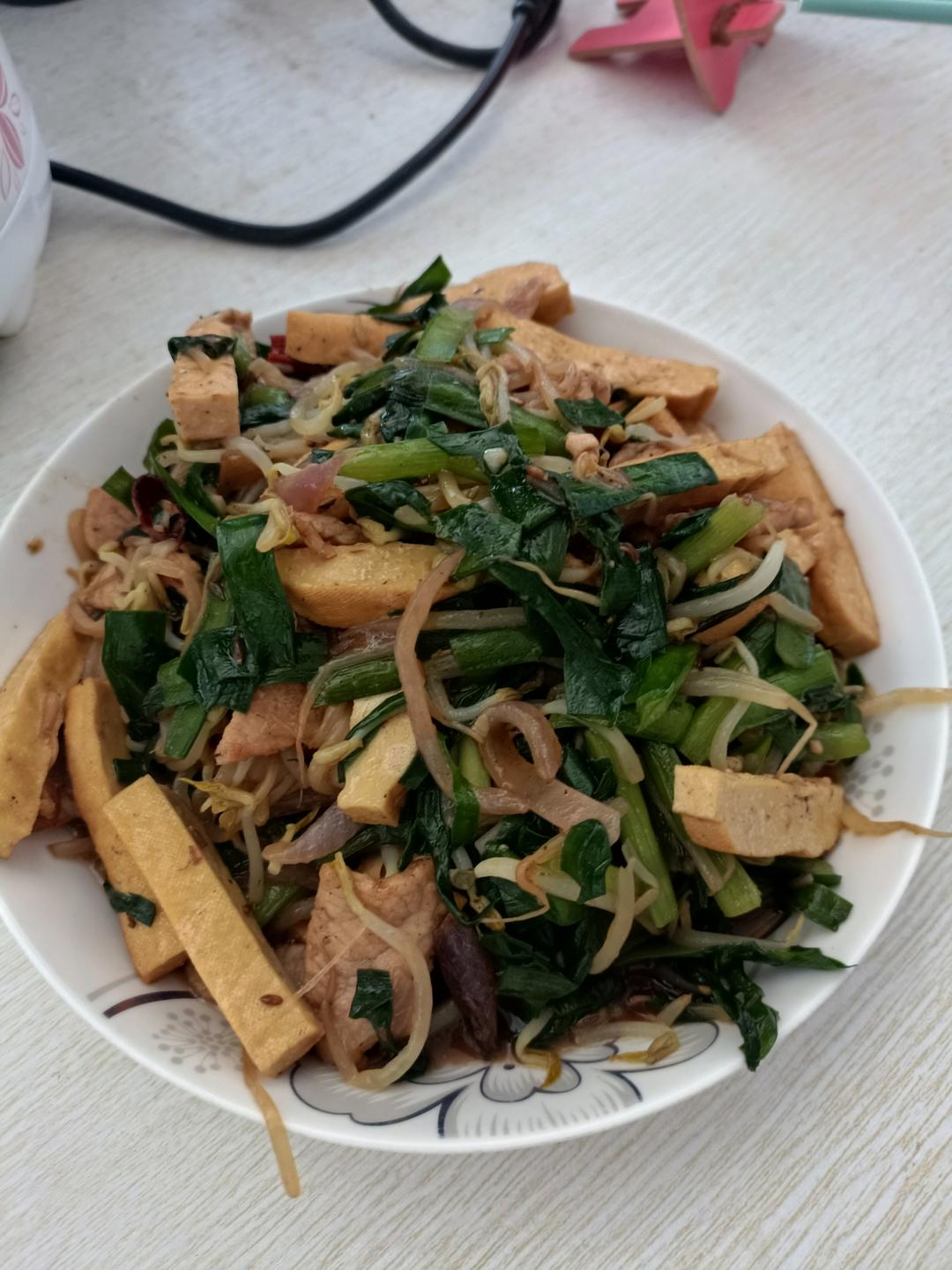 豆芽炒豆干