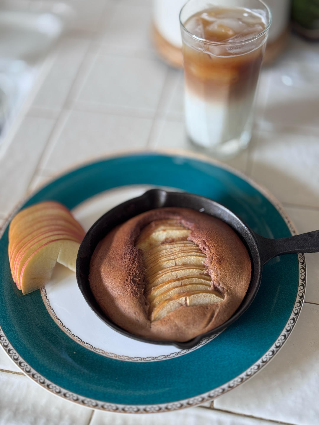 低卡肉桂苹果荷兰松饼🥞网红brunch