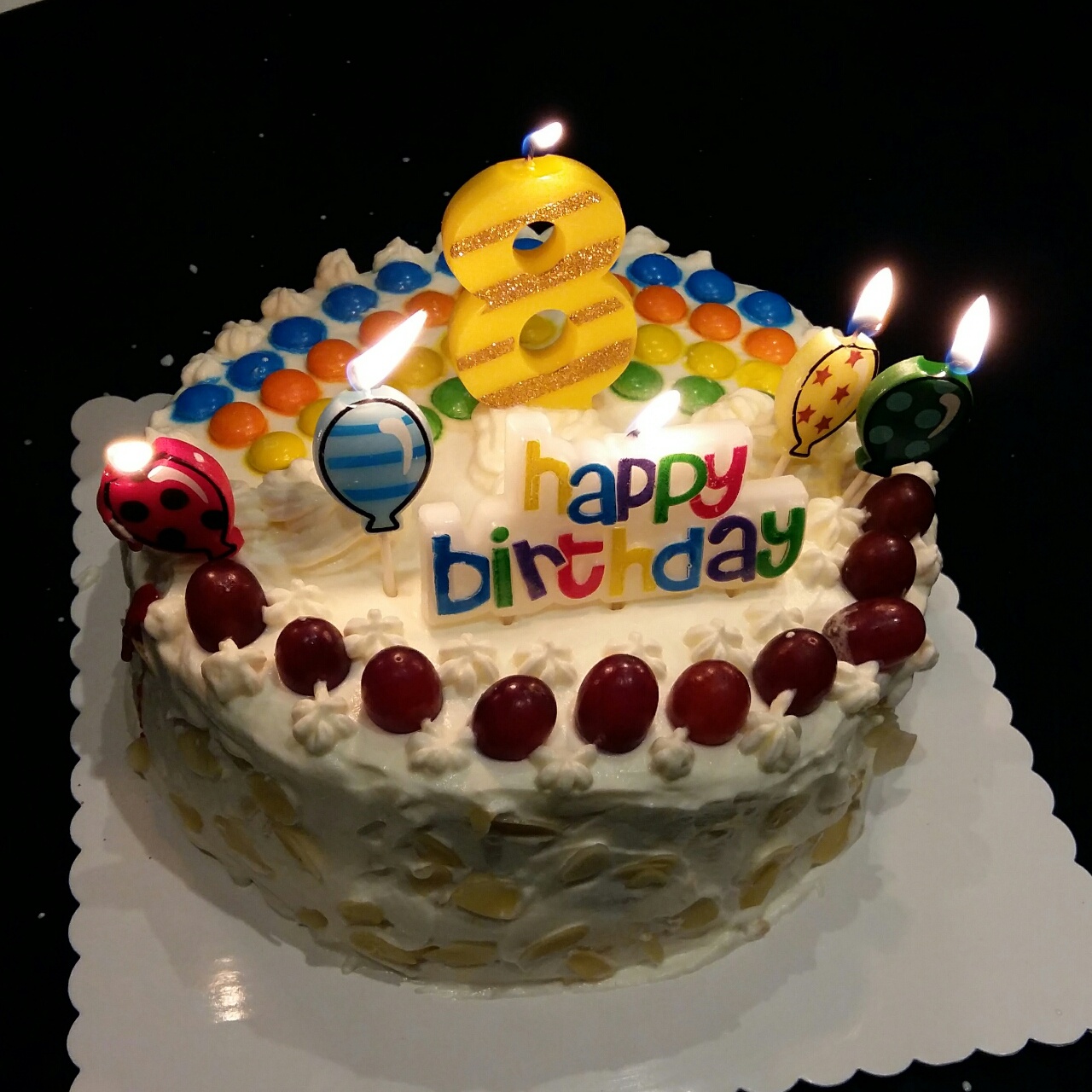 彩虹生日蛋糕