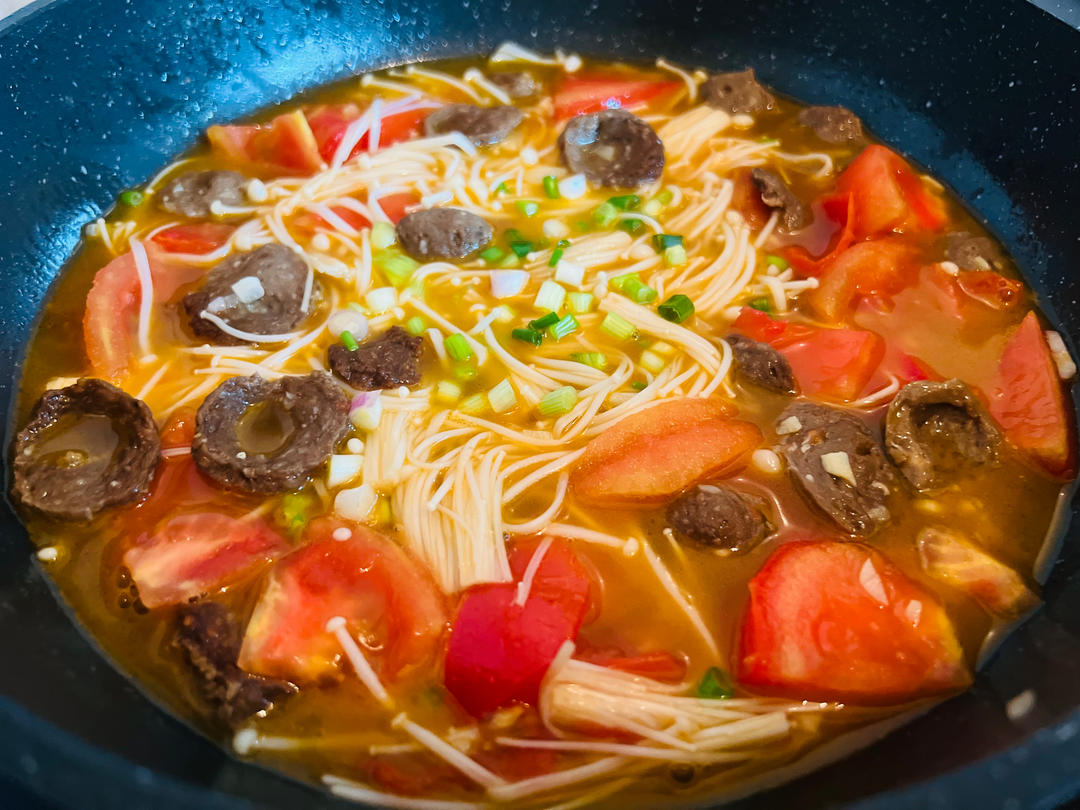 低脂低卡减脂餐‼️家常快手菜‼️番茄金针菇‼️好吃不胖