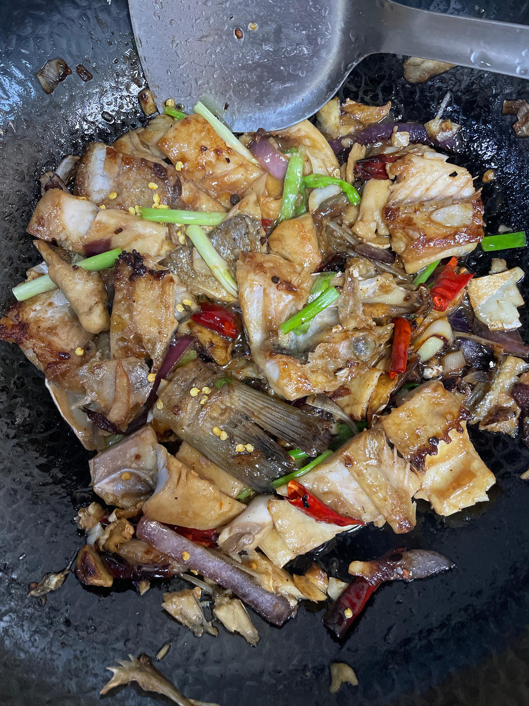 葱香焗鲈鱼