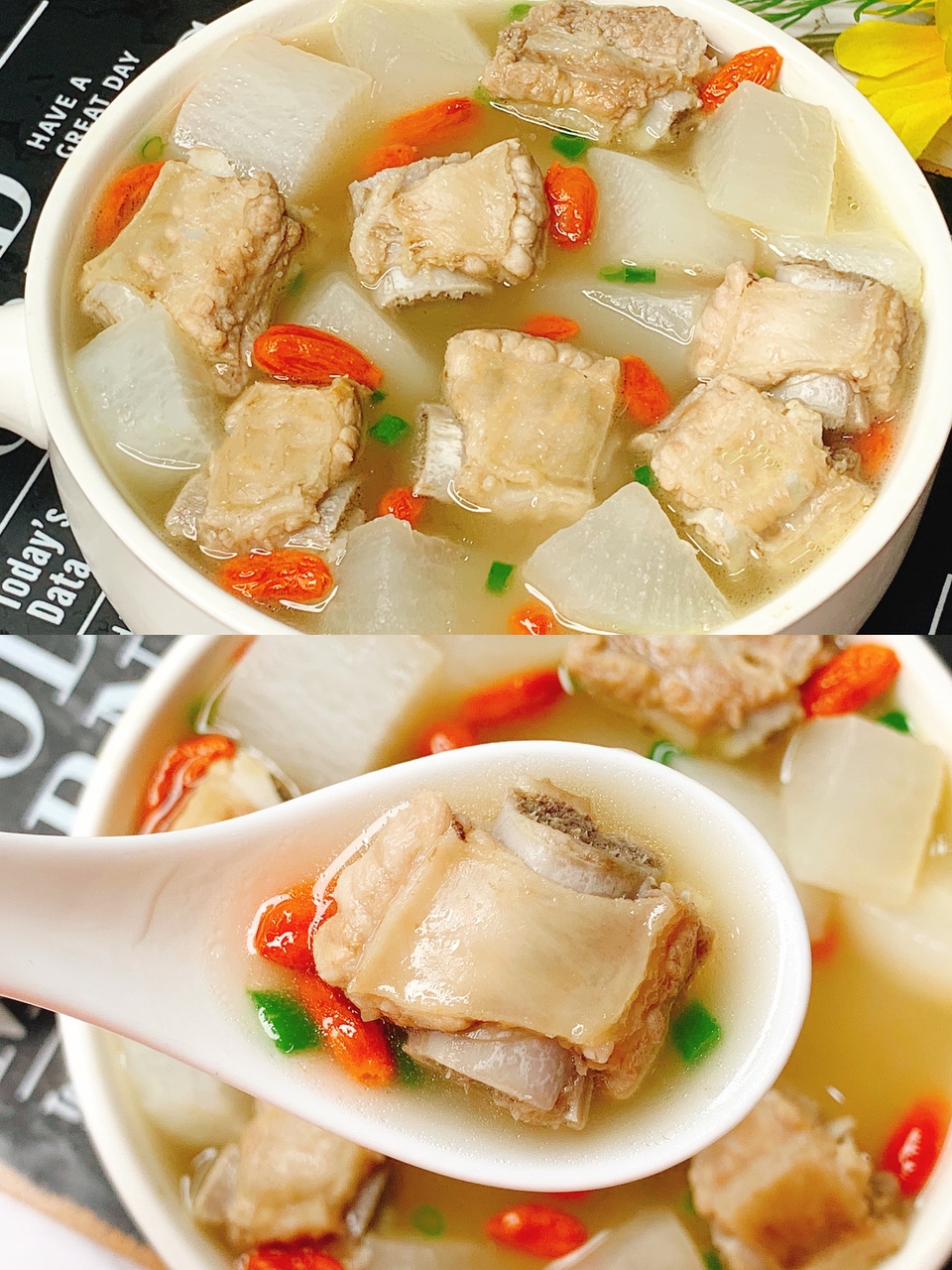 冬季养生汤❗️汤鲜味美～萝卜排骨汤的做法