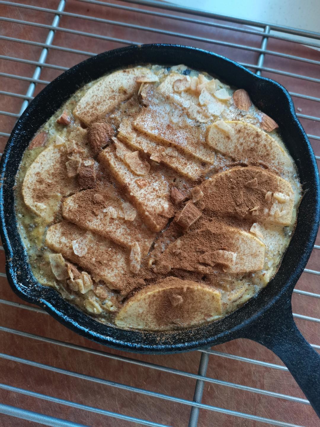 快手肉桂燕麦苹果派【健康主食】