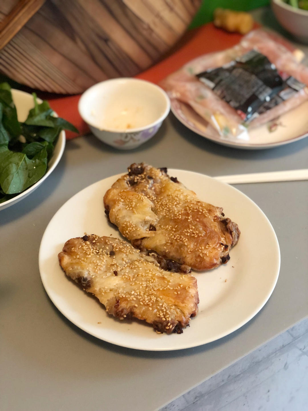 早餐备餐——榨菜鲜肉锅盔