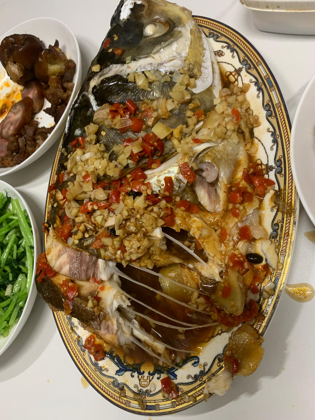 家庭版剁椒蒸鱼头，味道胜比大酒店👍