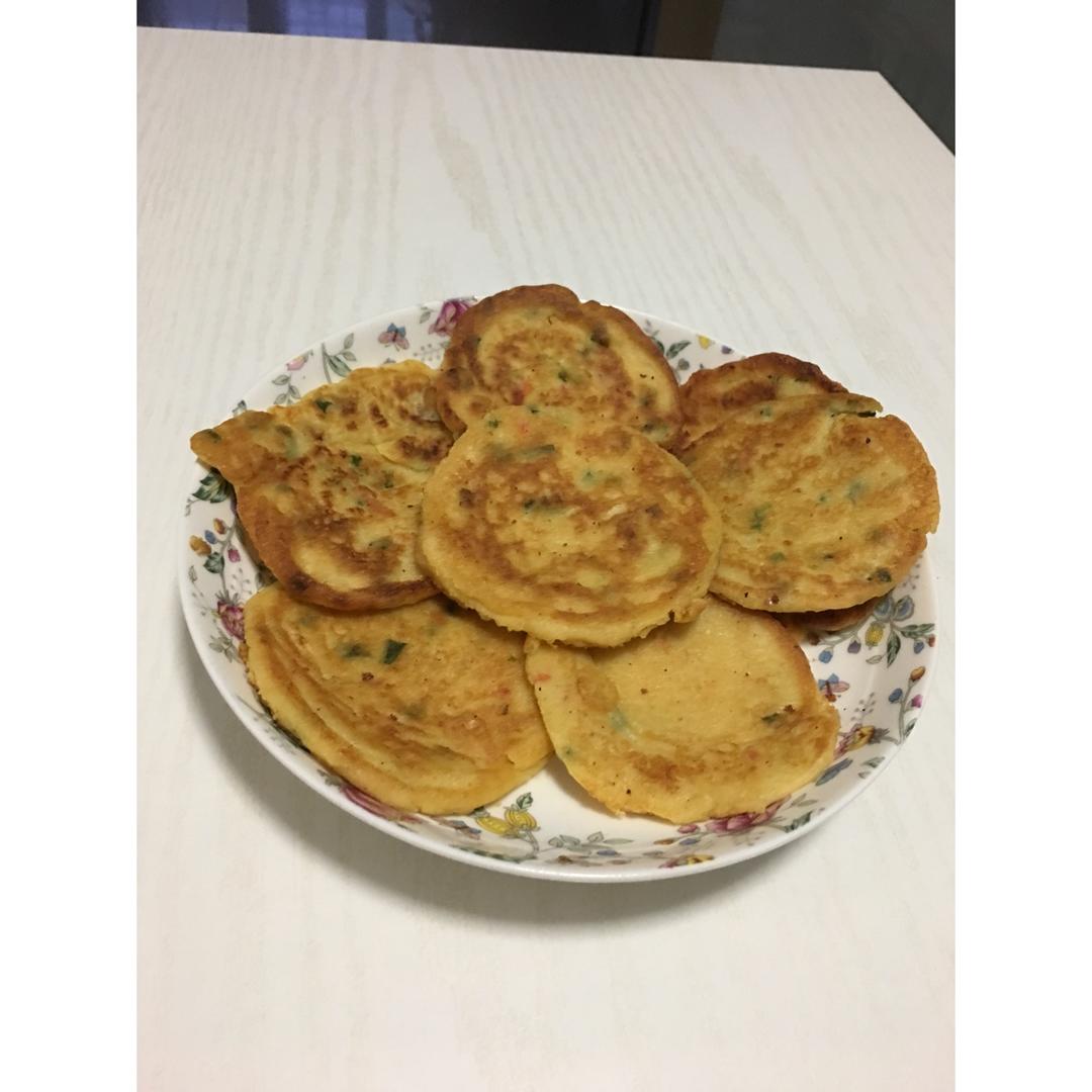 黑豆浆+葱花豆渣饼
