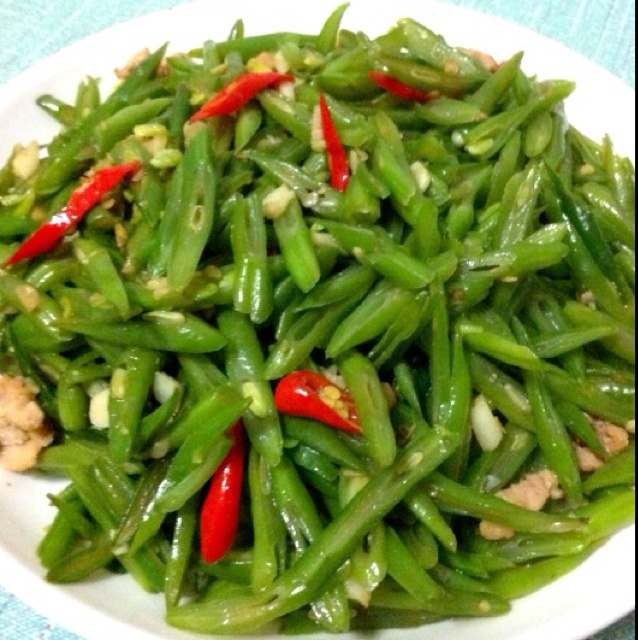 四季豆炒肉丝