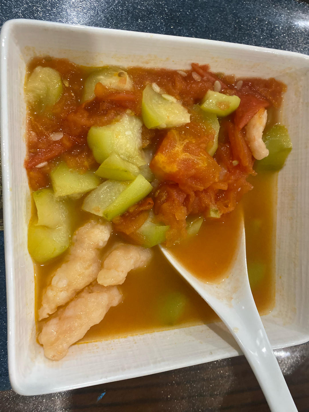 丝瓜番茄虾滑汤
