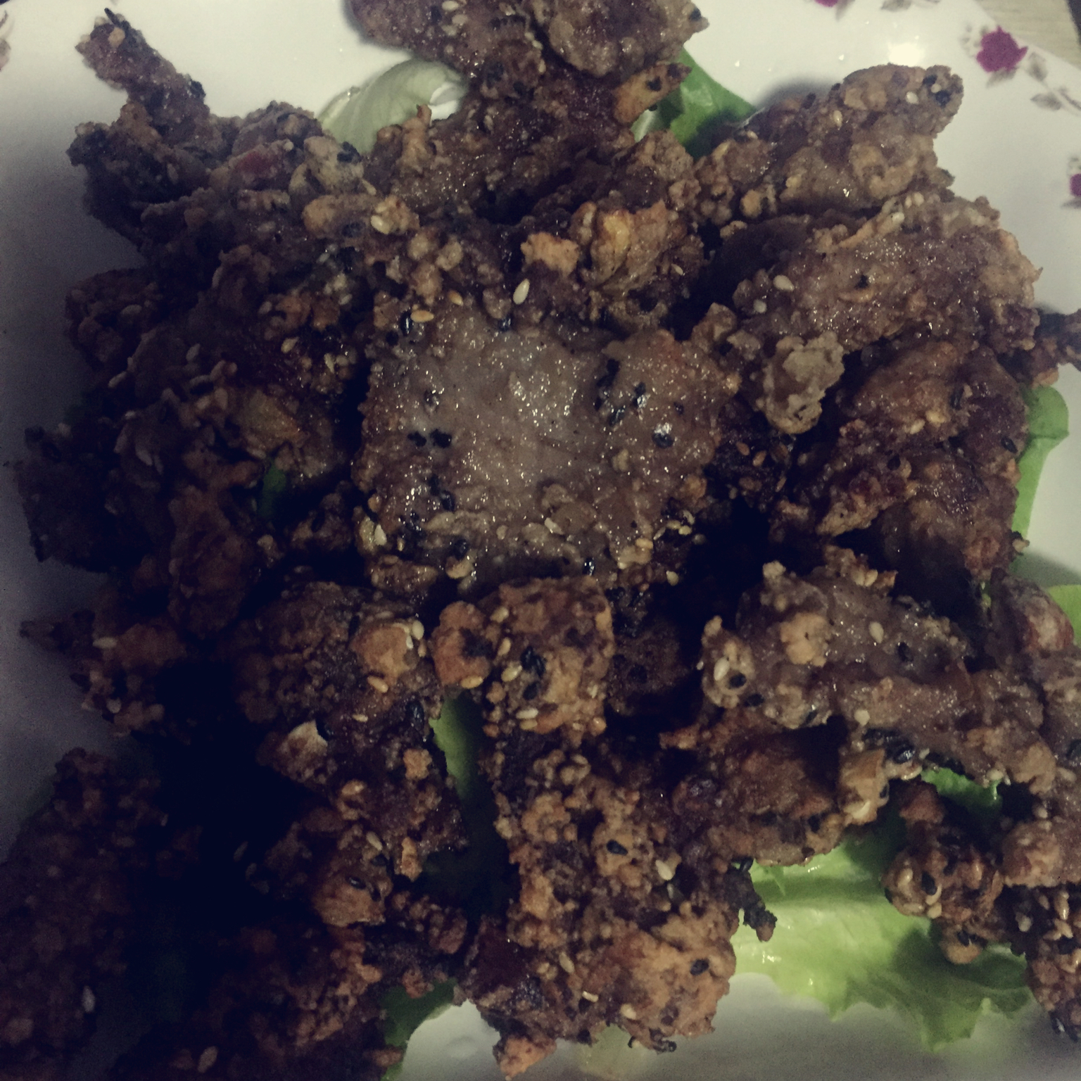 散炸芝麻羊肉