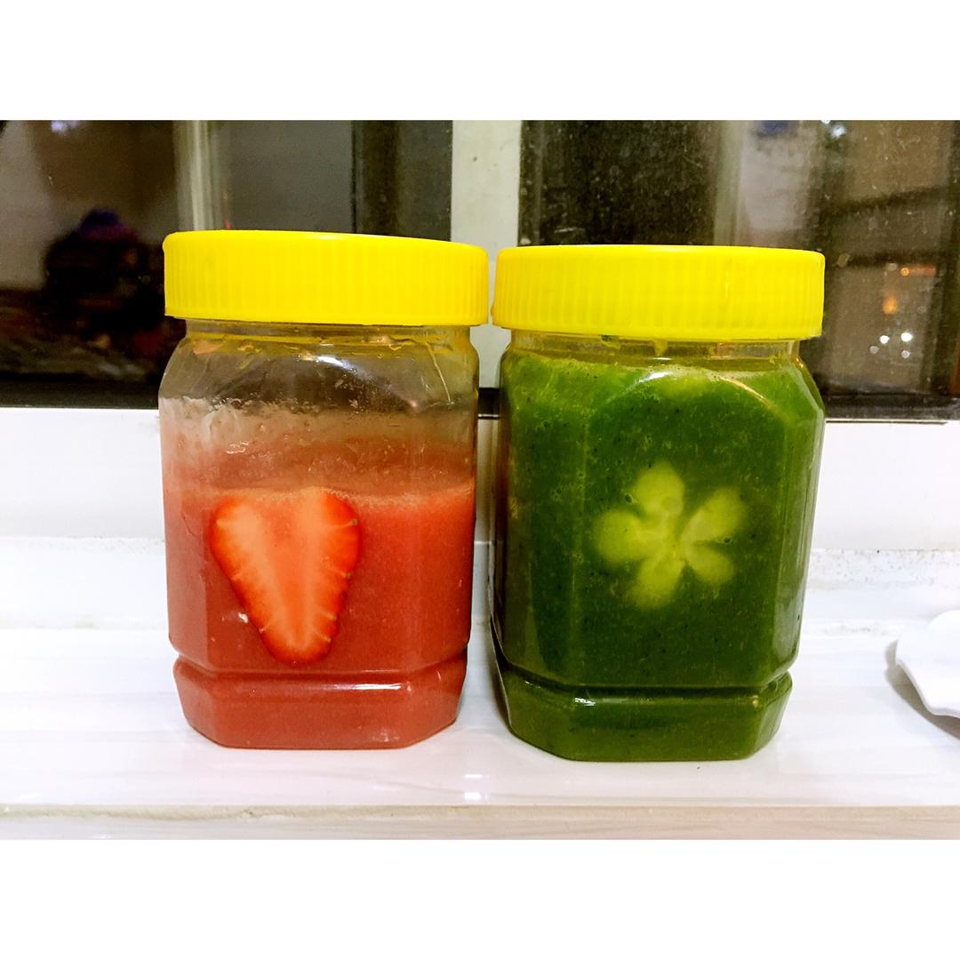 自制hey juice排毒果蔬汁。