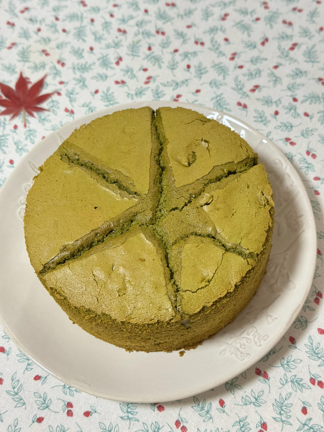 六寸抹茶戚风蛋糕