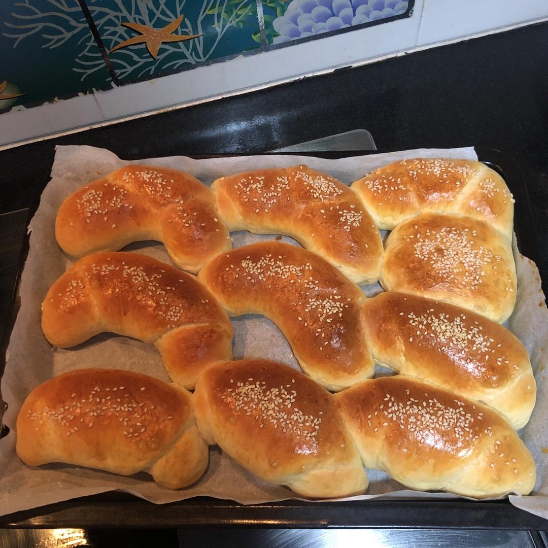 手揉小小牛角包🥐（牛奶面包配方）