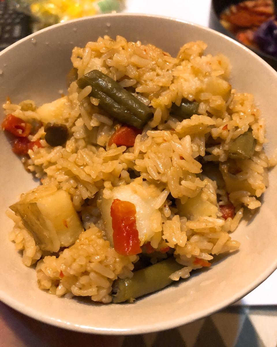 豆角焖饭