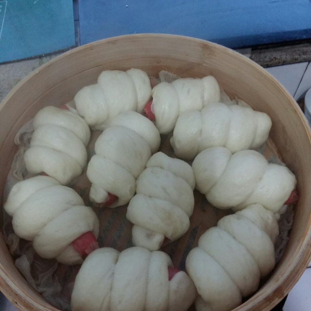 快手火腿卷～一次发酵