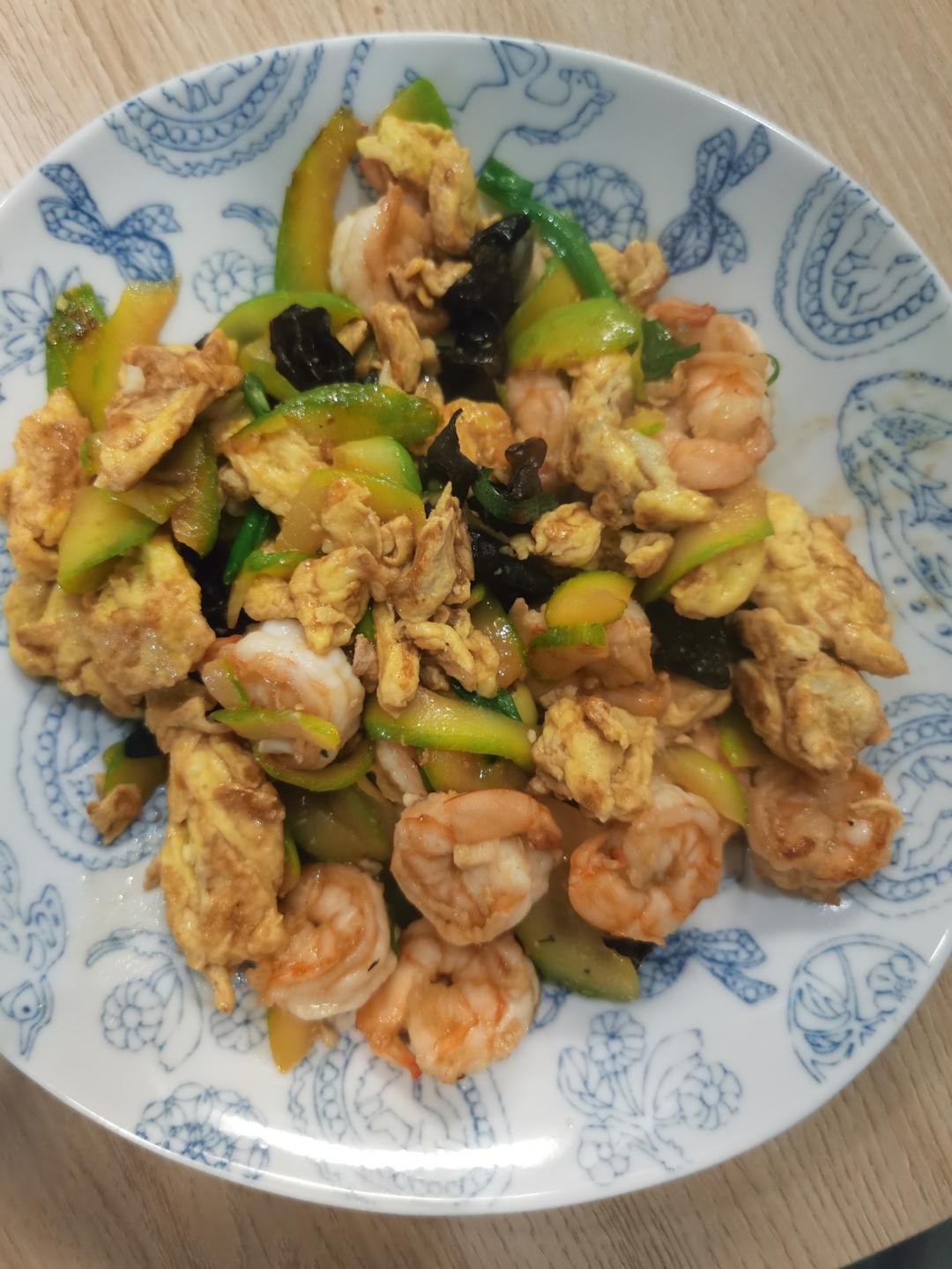 虾仁炒杂锦   什锦虾仁   黄瓜炒虾仁