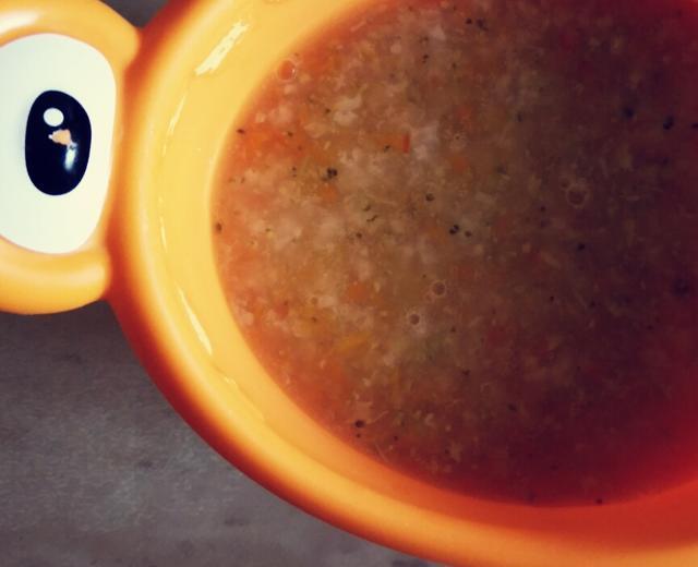 五彩鸡汤粥的做法