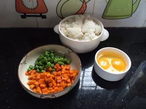 南瓜菜心蛋炒饭的做法 步骤1