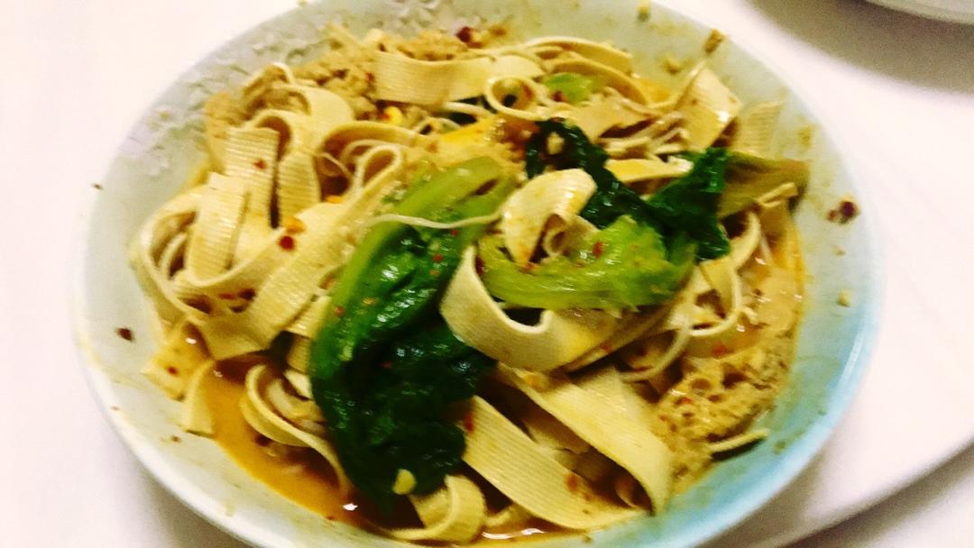 西安夜市风之涮豆皮牛肚青菜