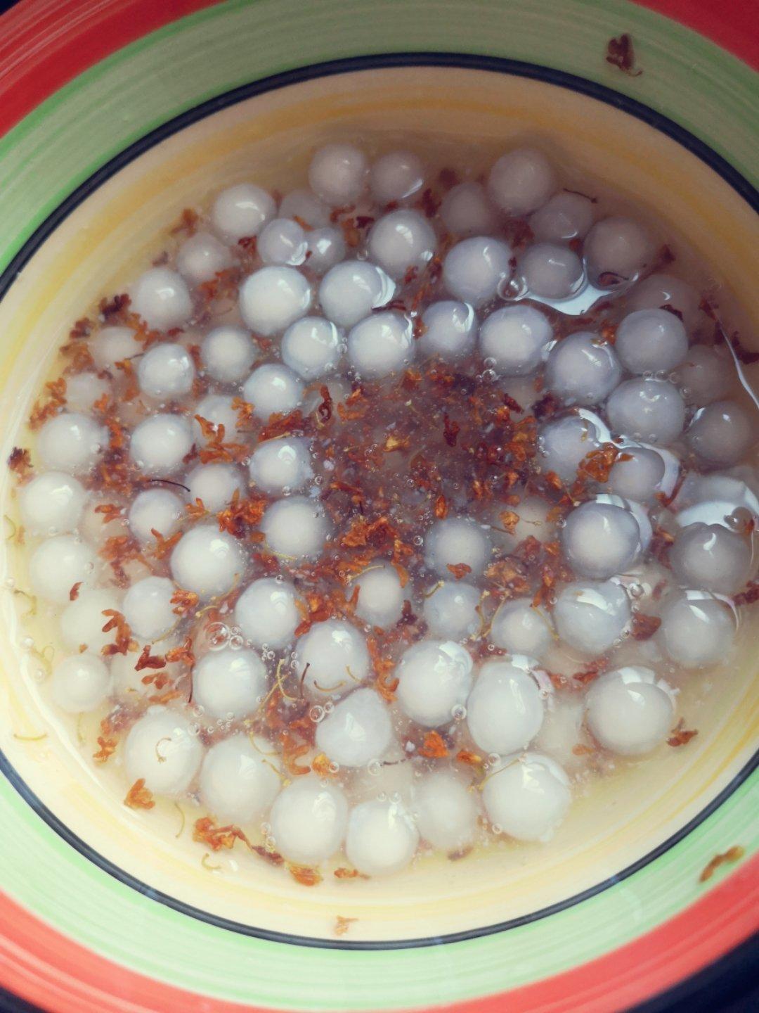 桂花酒酿圆子（附酒酿，小圆子做法）