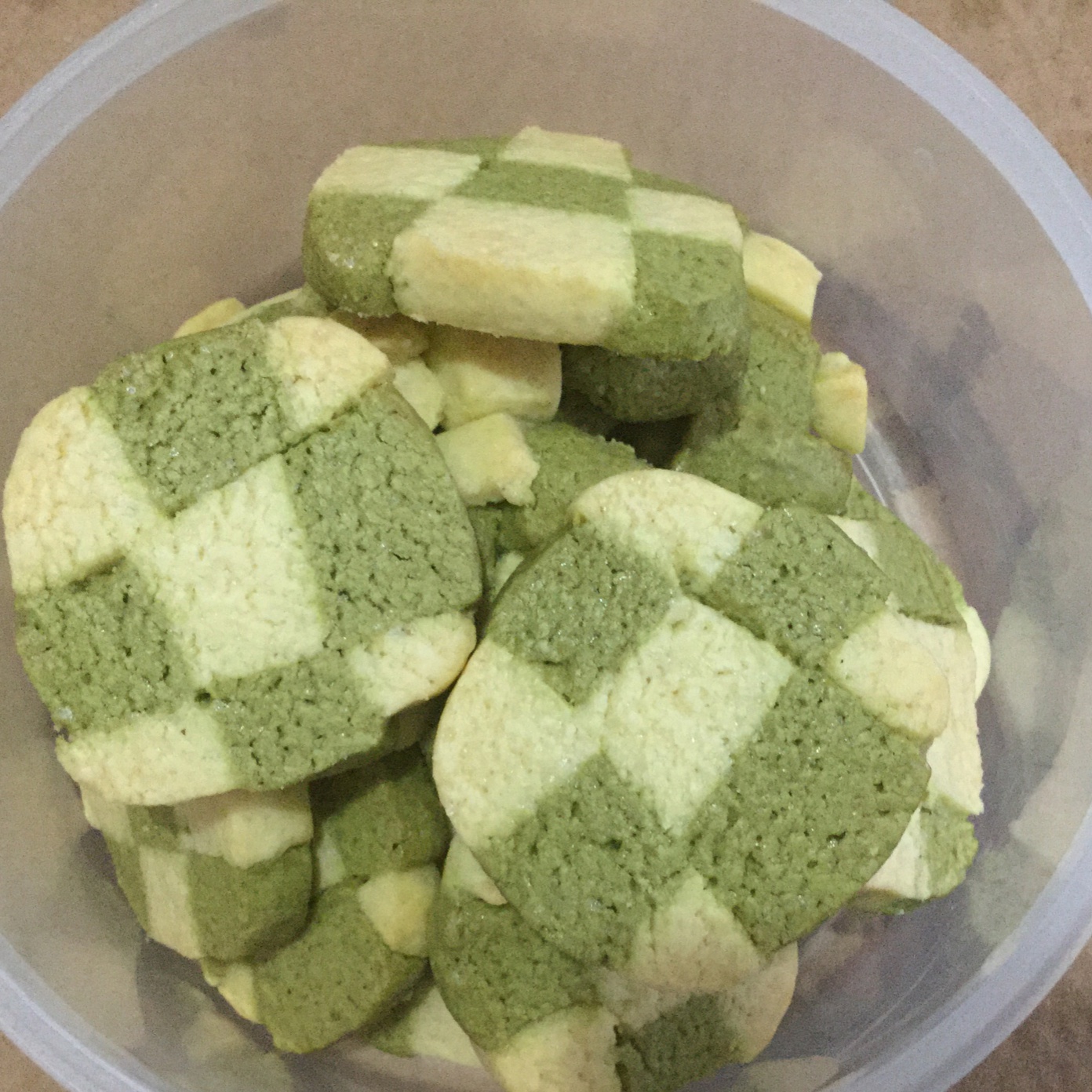 香草抹茶饼干（棋盘饼干