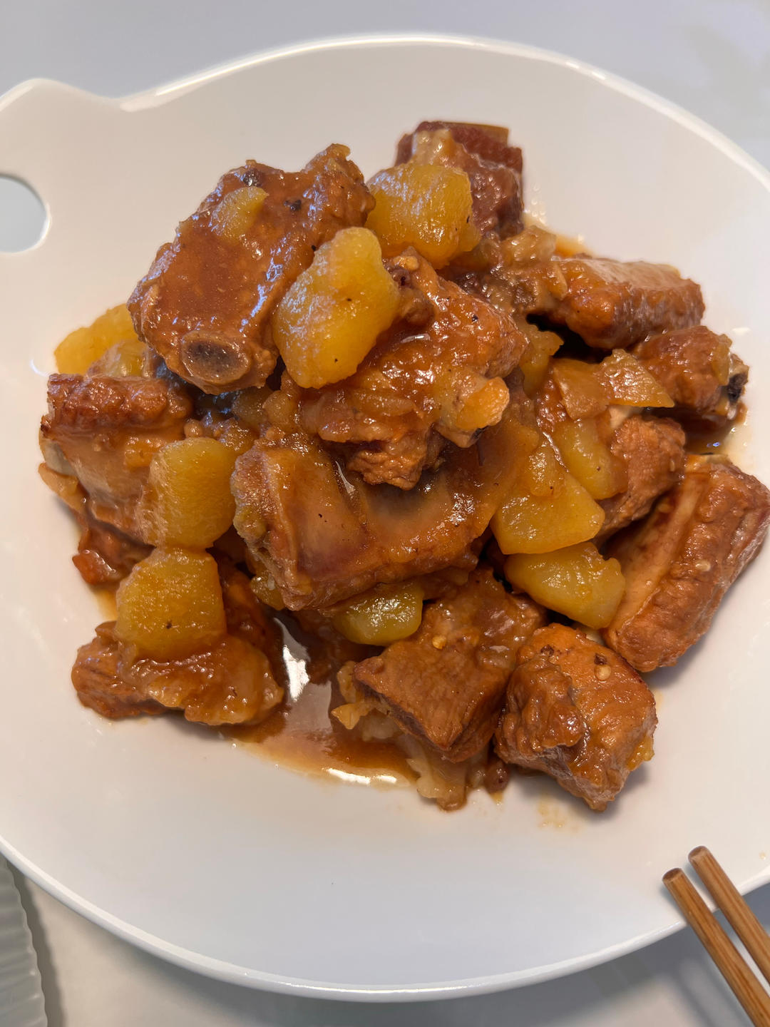 北鼎铸铁锅食谱｜排骨烧年糕