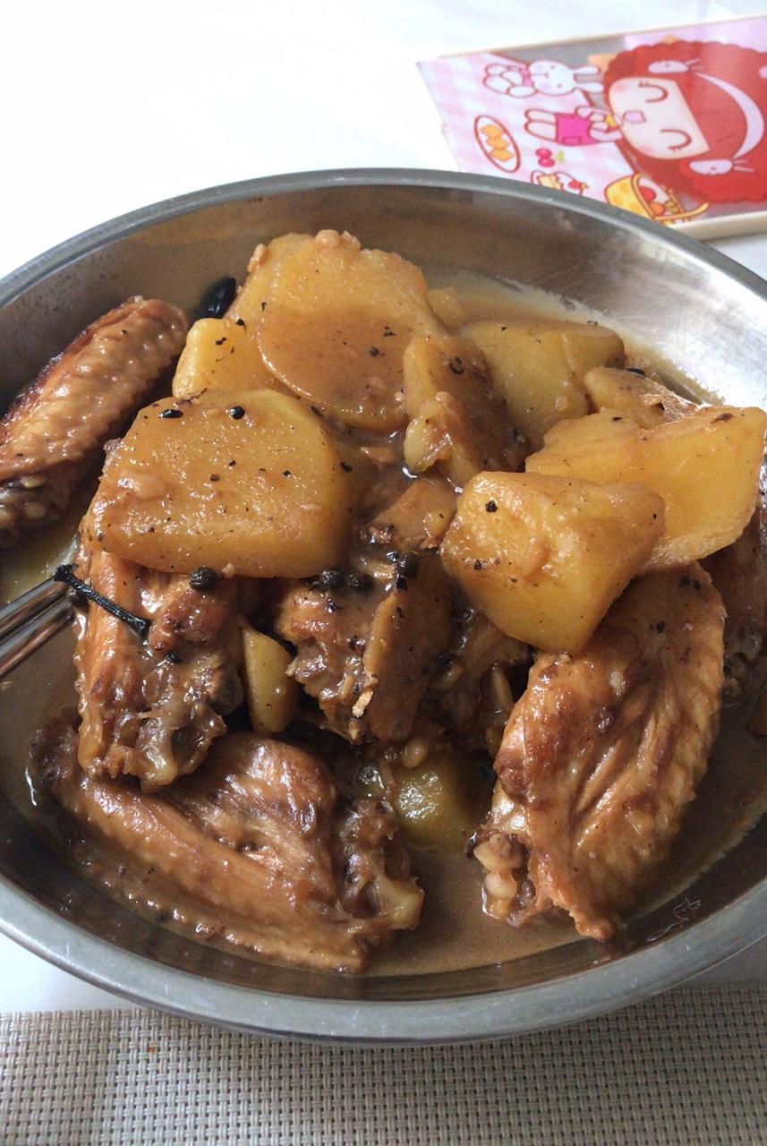 土豆炖鸡翅（快手零失败）