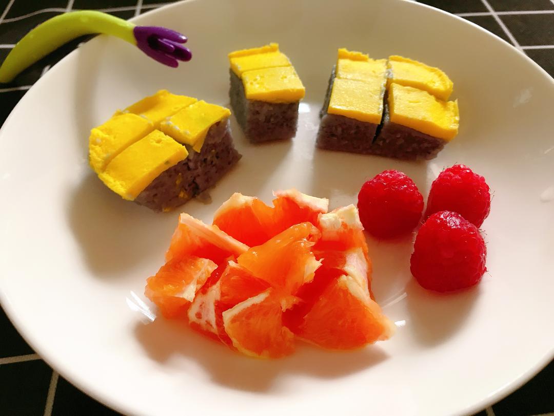 高颜值紫甘蓝鸡蛋糕的做法