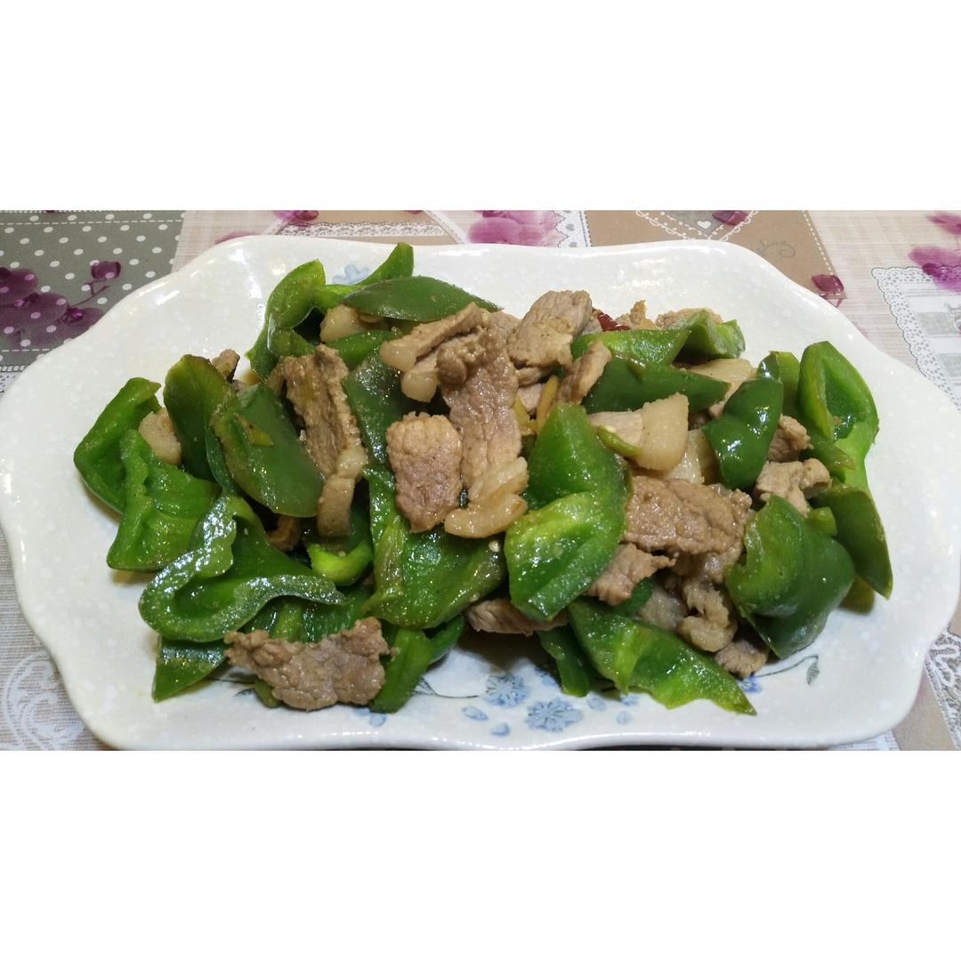 青椒炒肉片