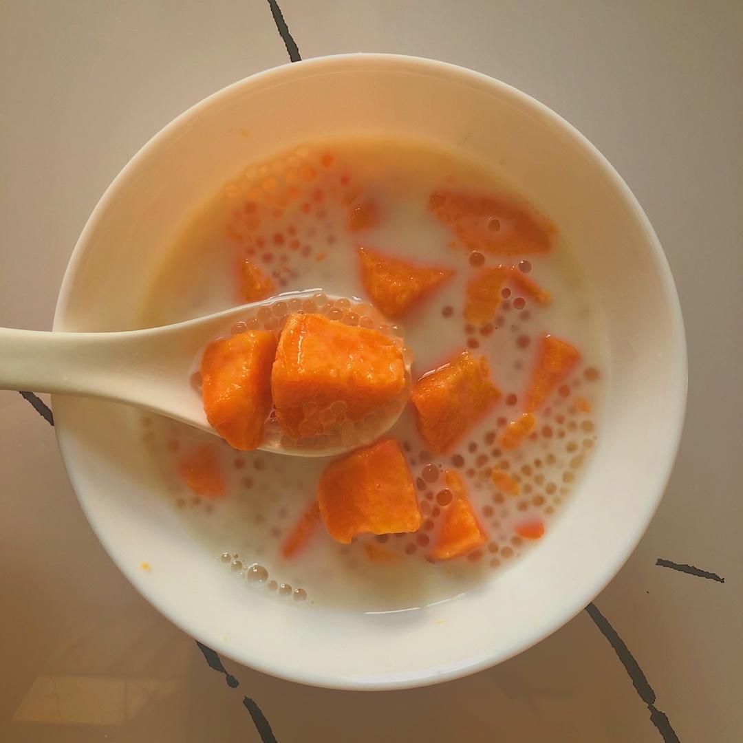 moonjune做的自制红薯西米露完爆甜品店