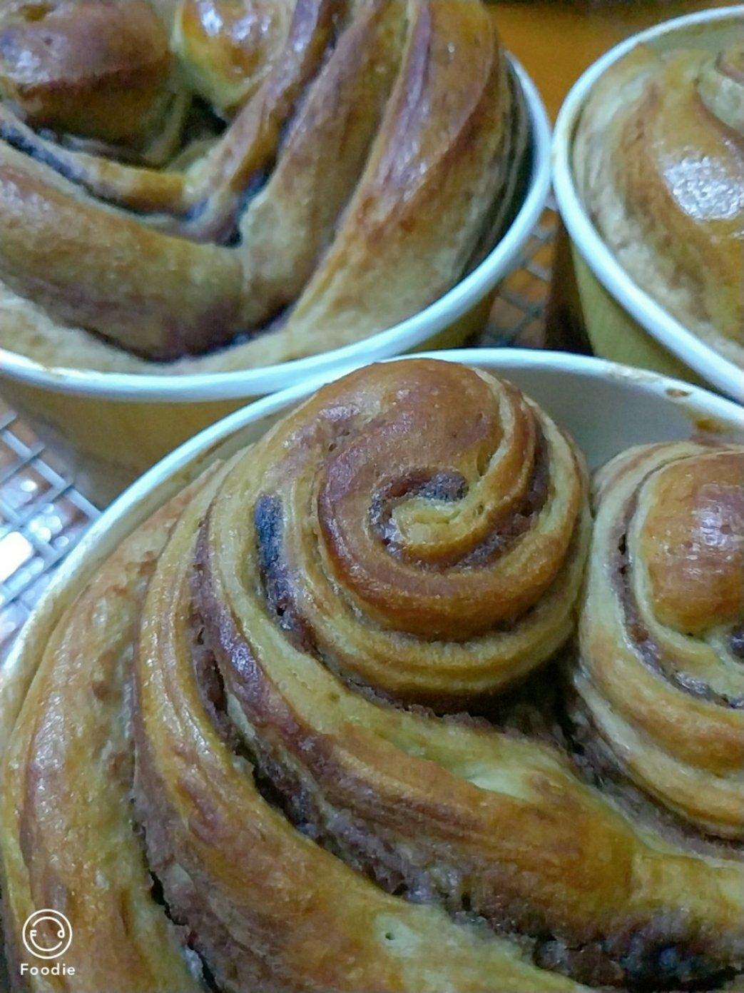 全麦红豆面包卷