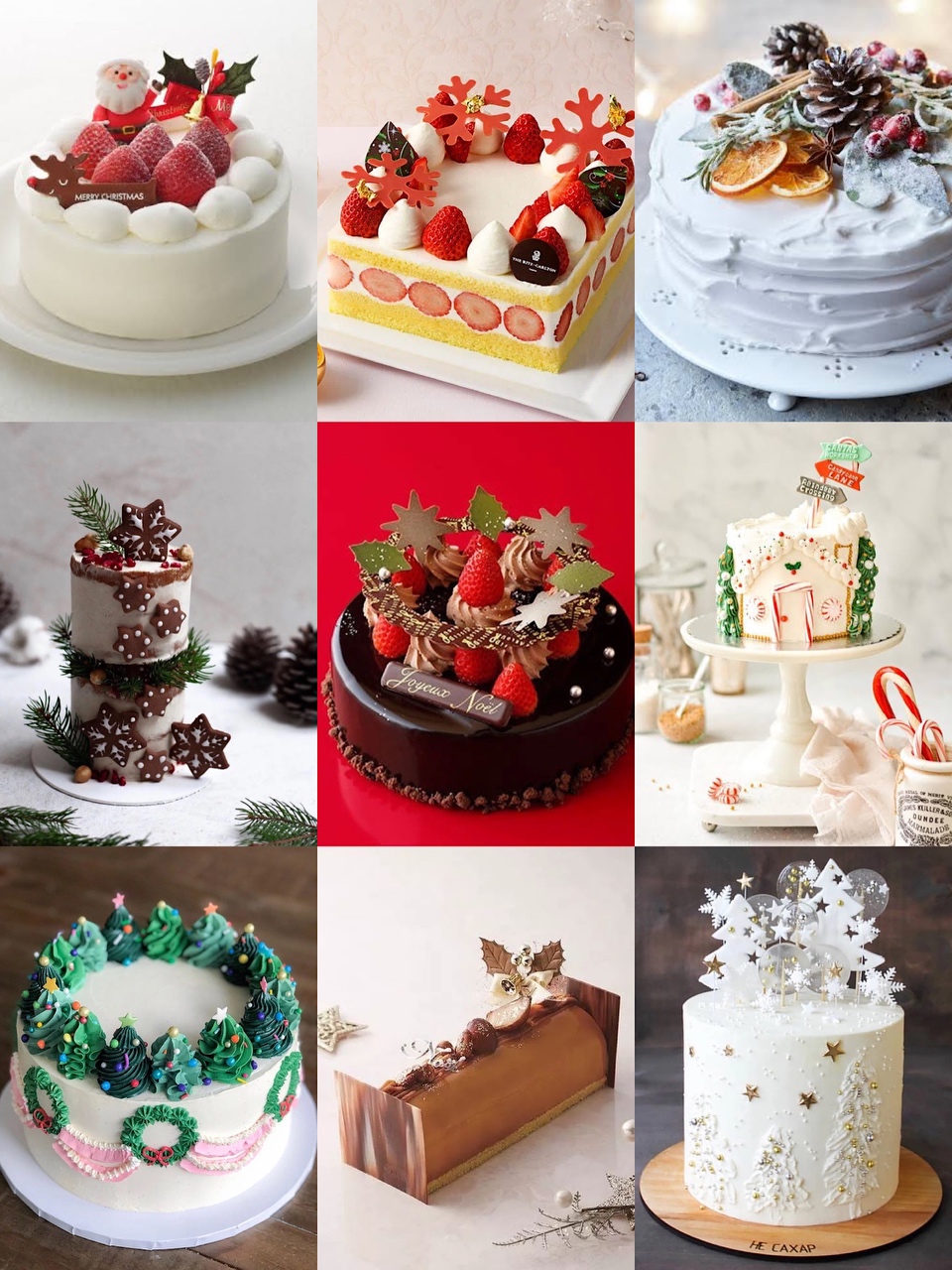 【搬运合集】漂亮的圣诞主题蛋糕&蛋糕卷灵感图的做法