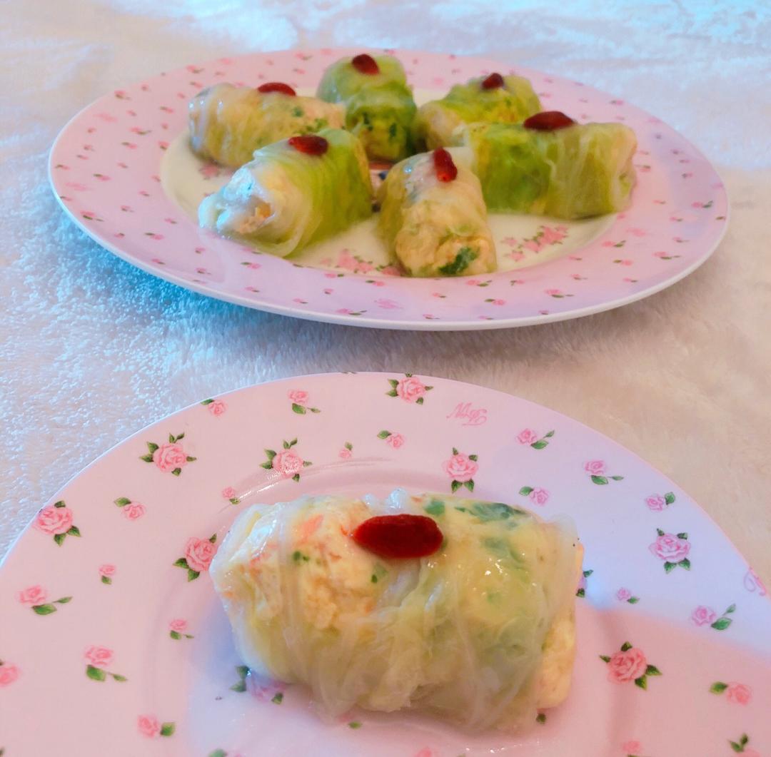 钱太私厨做的翡翠鲜虾白玉卷