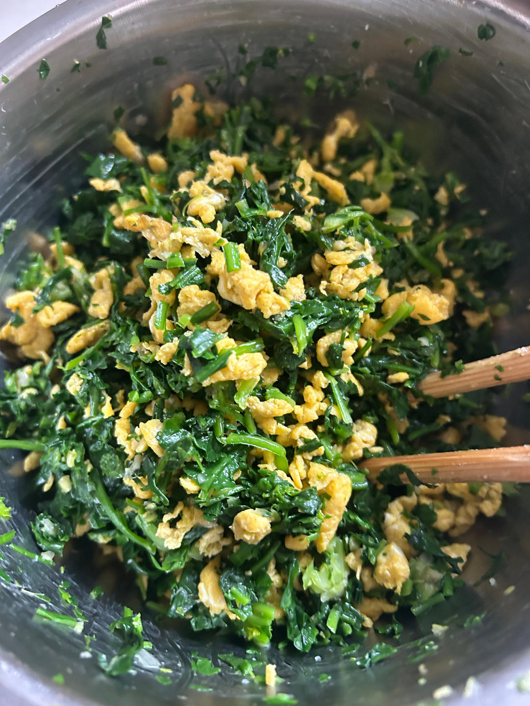 荠菜鸡蛋馅饺子