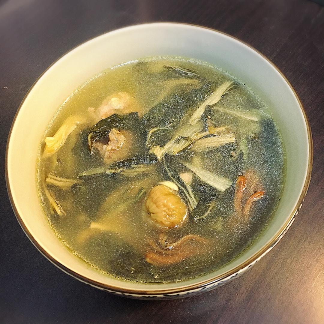 南北杏龙骨菜干汤