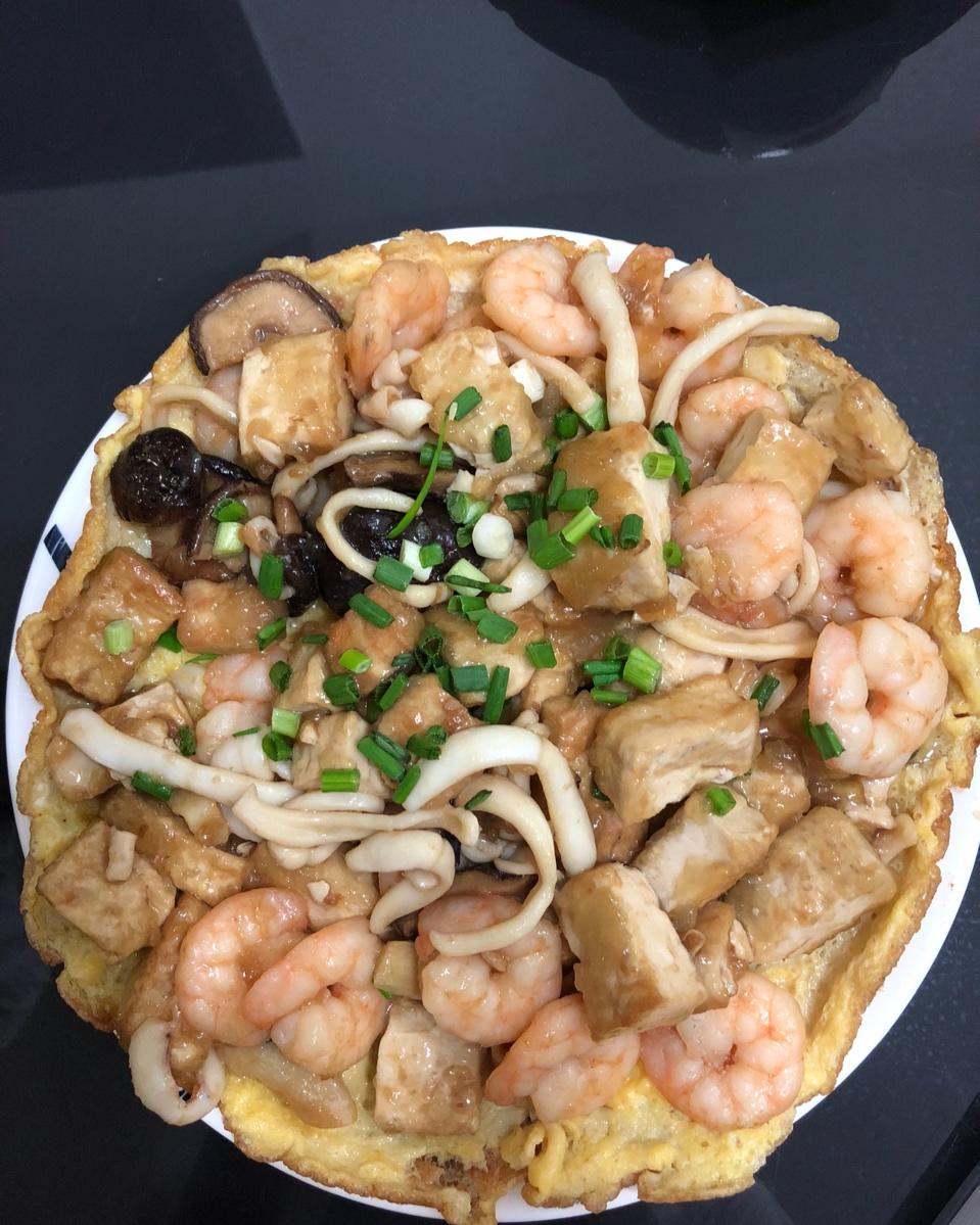 奔奔2016做的蛋抱海鲜嫩豆腐