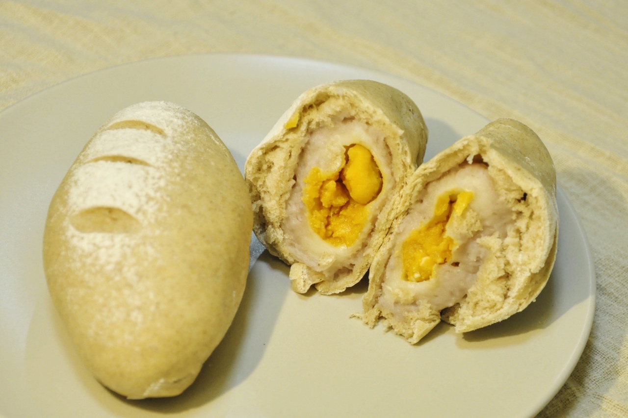 咸蛋黄麻薯芋泥包的做法