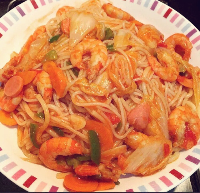 番茄虾仁意面