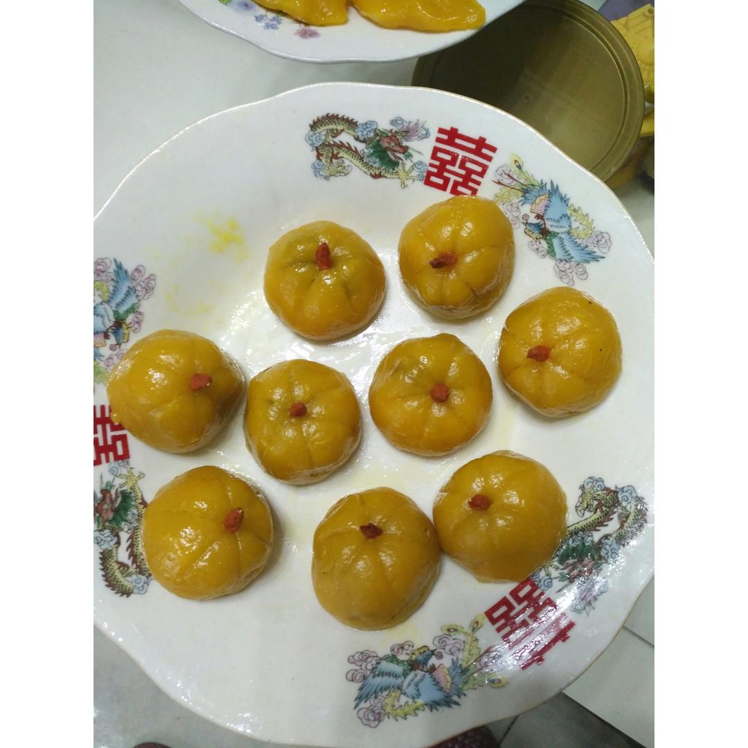 南瓜糯米豆沙糕