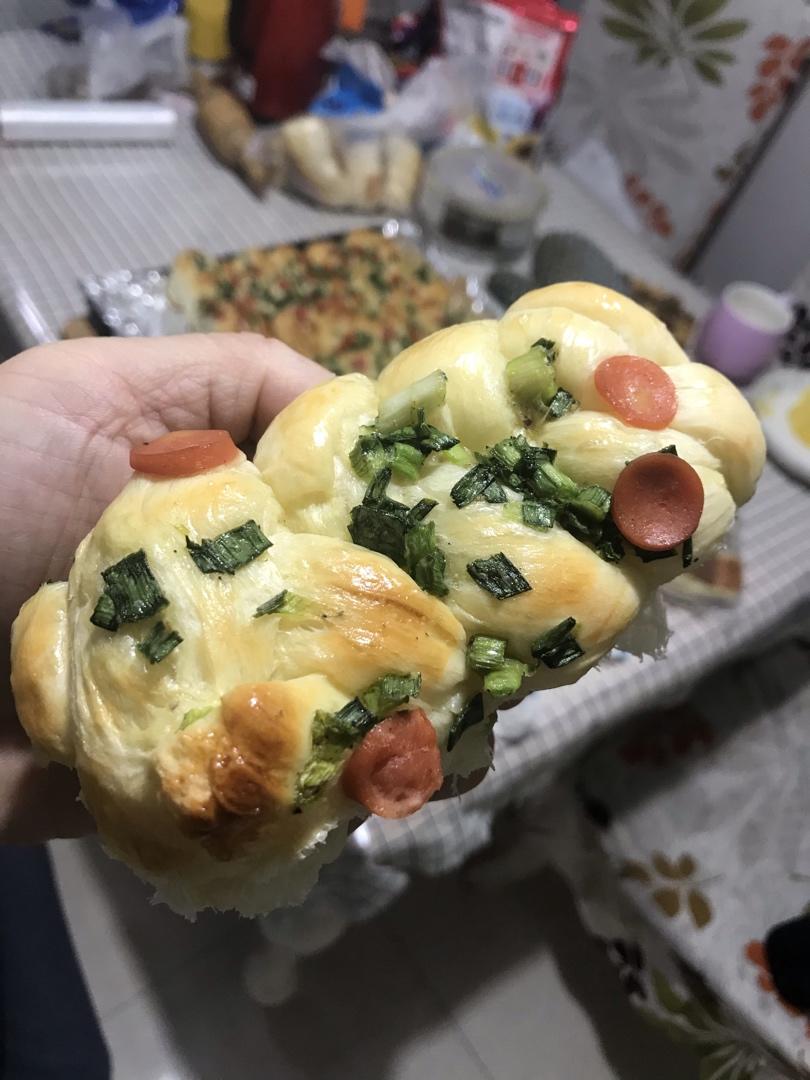 香葱火腿肉松面包