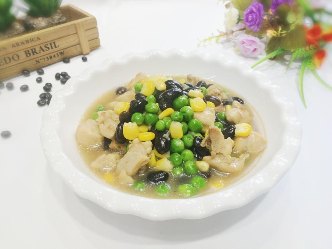 月子餐肉菜菜谱《黑豆丽身鸡》的做法