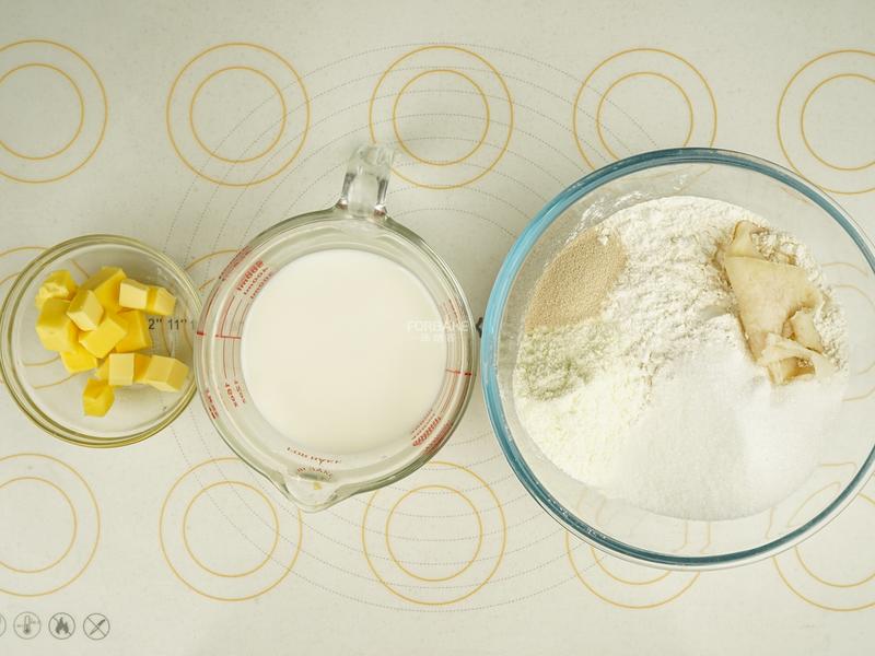 纯奶手撕吐司的做法 步骤1