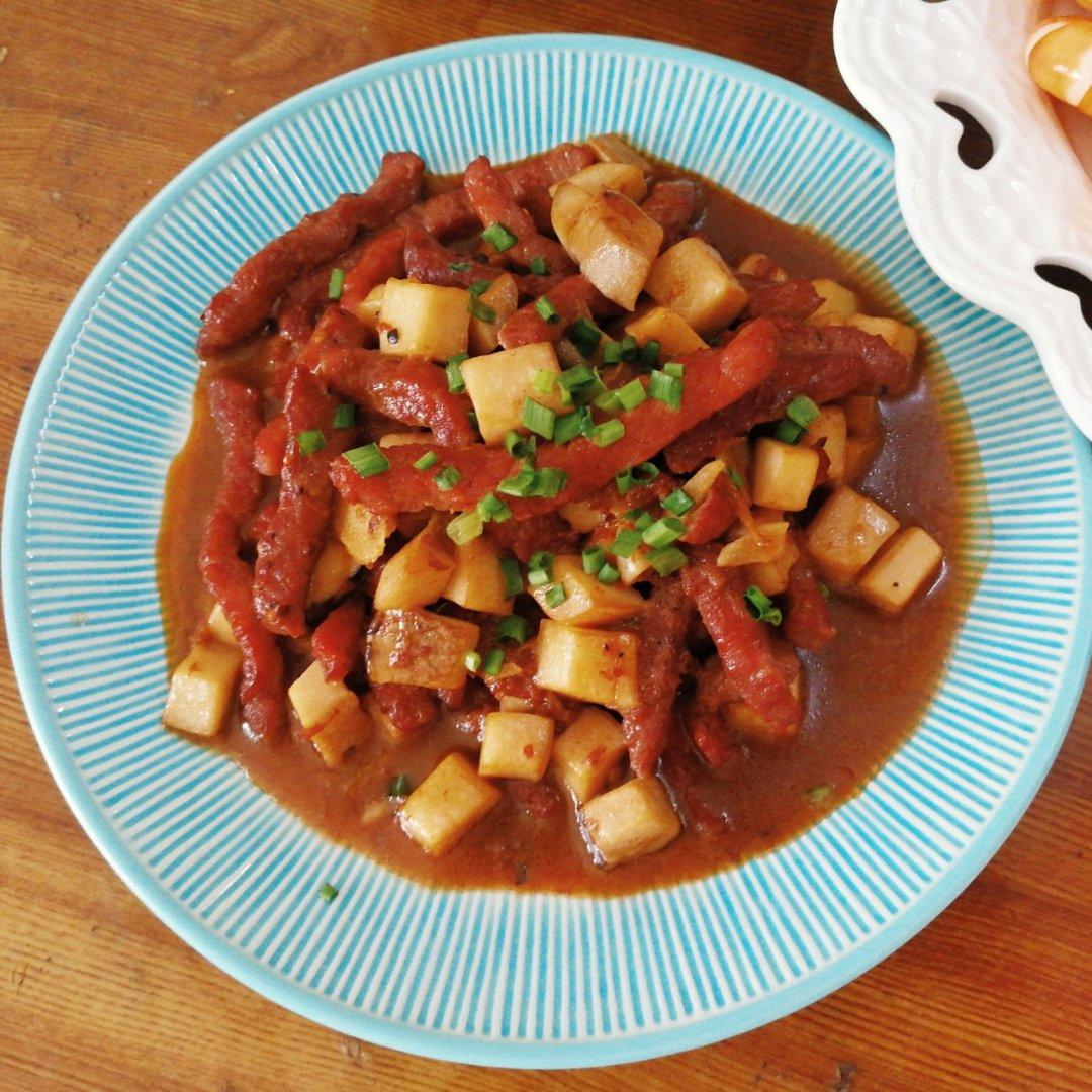 杏鲍菇炒牛肉粒