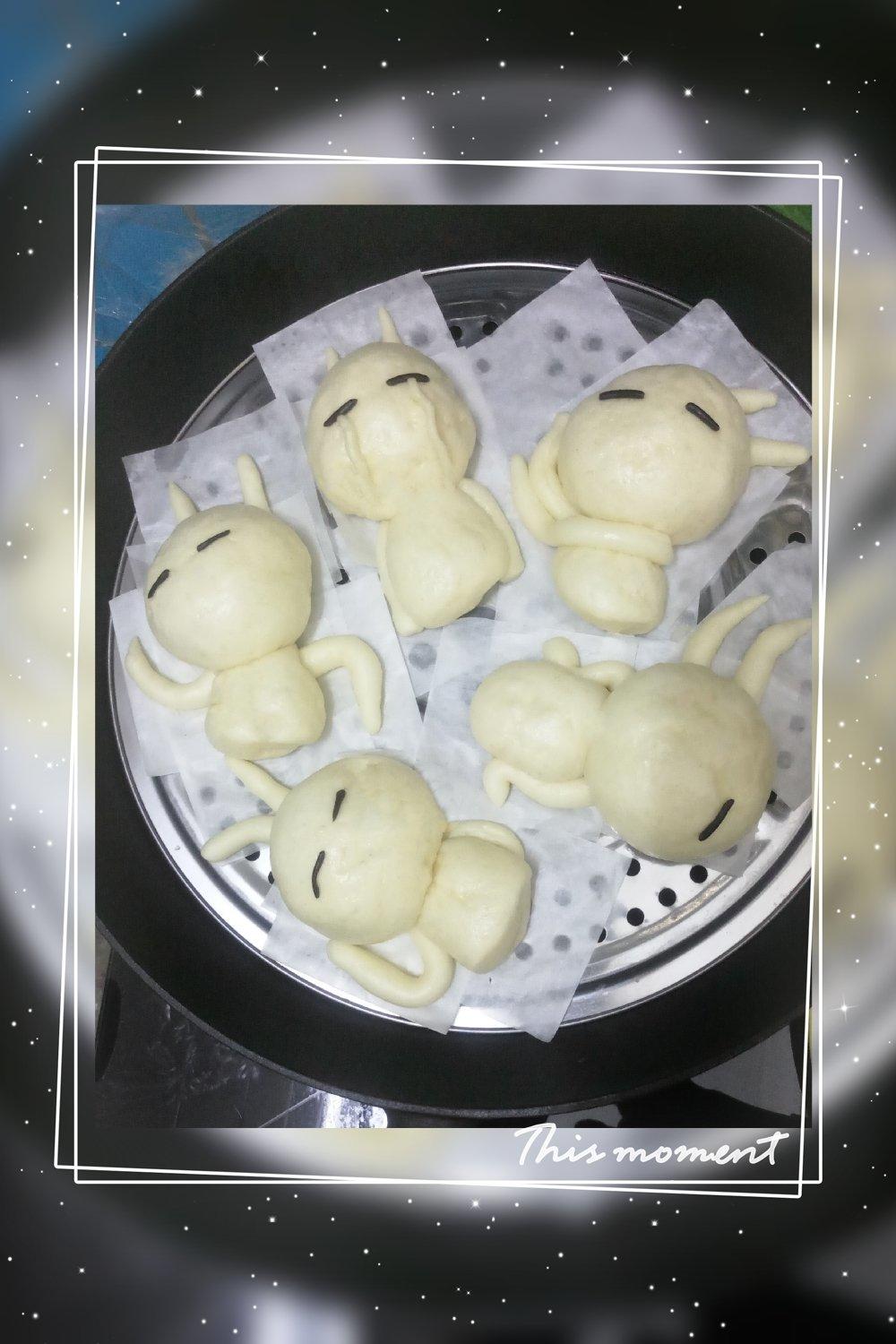 兔斯基表情包芋泥包子造型馒头