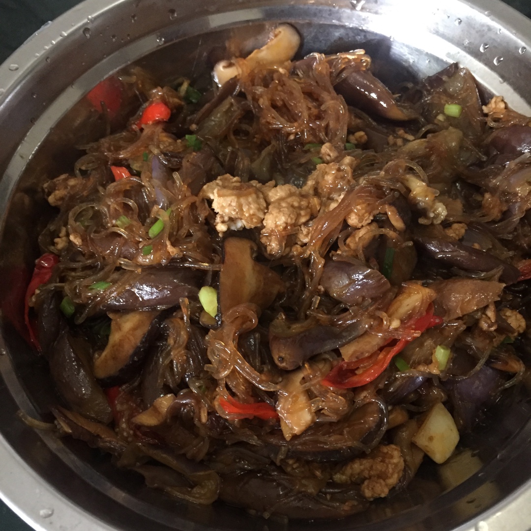 肉末茄子粉丝煲