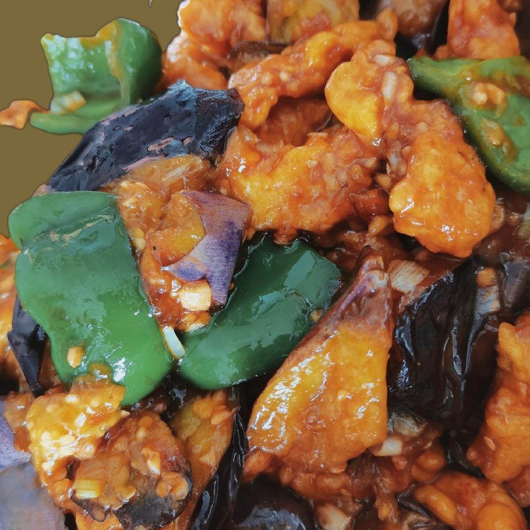 肉段烧茄子！东北菜的精髓：黢黑、稀neng、胶黏、齁咸、好吃