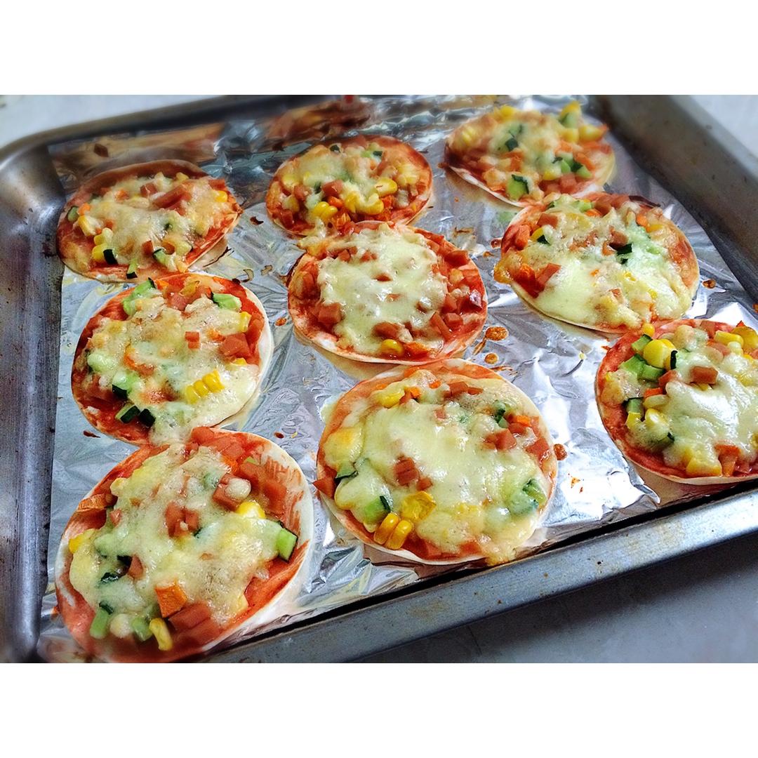 言禾一做的迷你小披萨饺子皮版